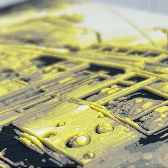 Tram Rainy Street Scene Wall Art, Textured Art - Picture 7 of 10